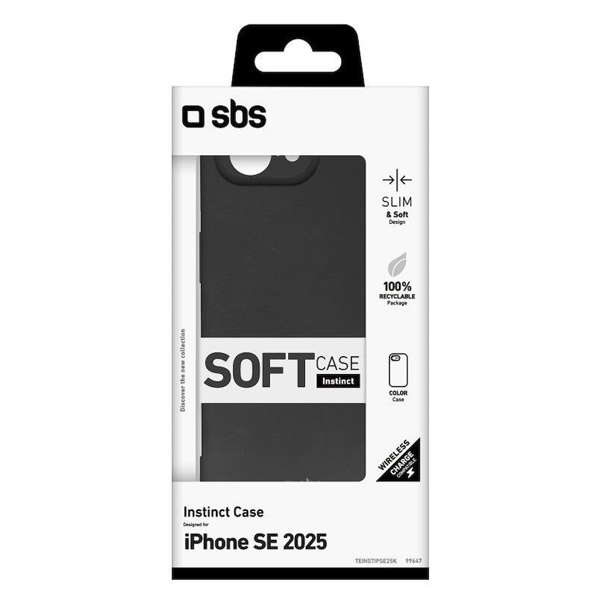 SBS TEINSTIPSE25K Cover Instinct per iPhone 16E, Nero - immagine 2