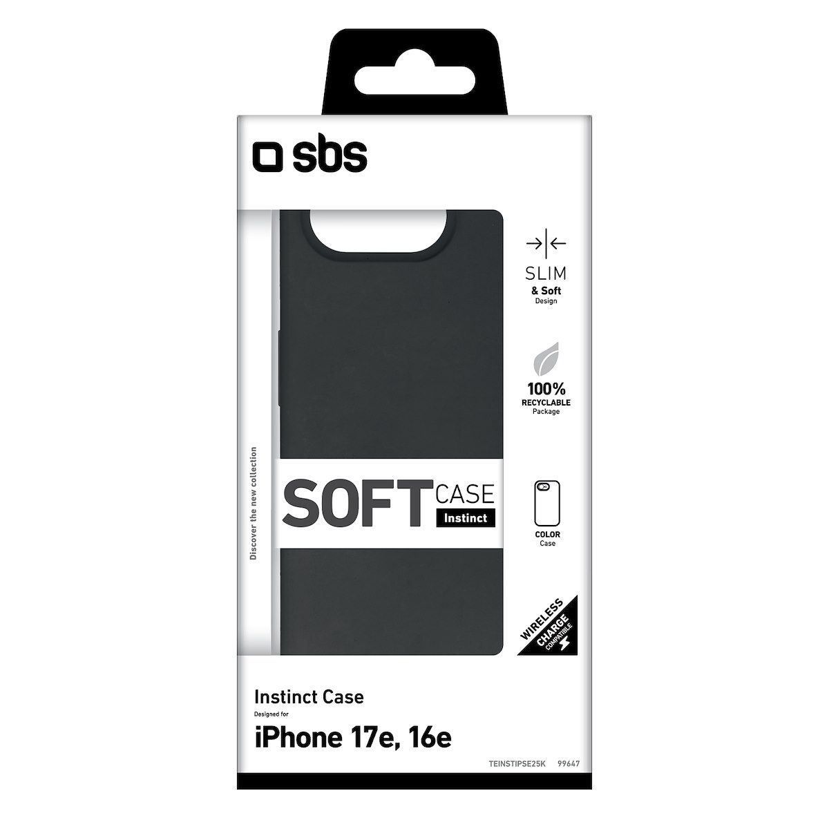 SBS TEINSTIPSE25K Cover Instinct per iPhone 16E, Nero - immagine 4