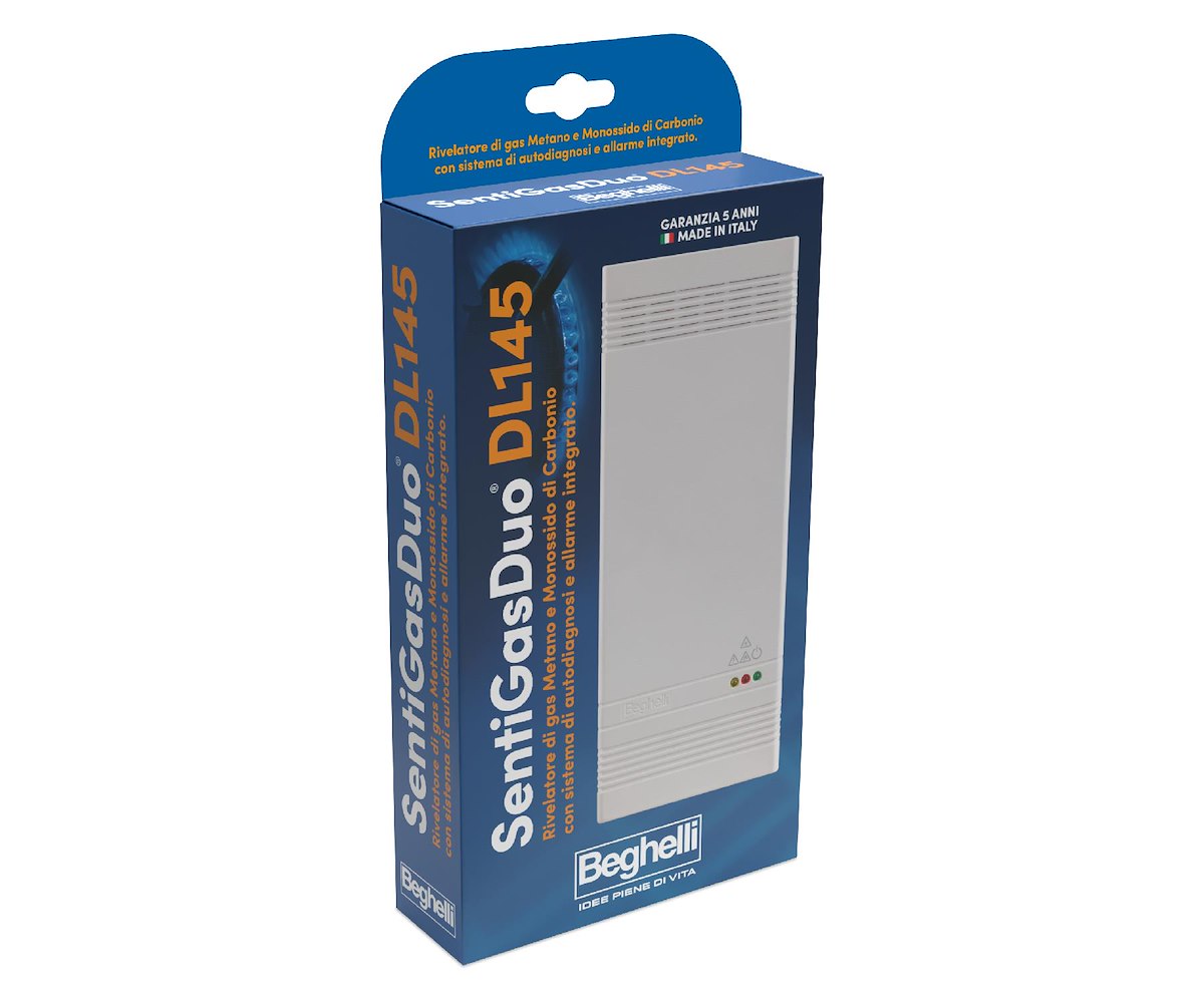 BEGHELLI 9145 Rilevatore Gas Metano + Monossido Carbonio SENTIGAS DUO DL145 - immagine 2