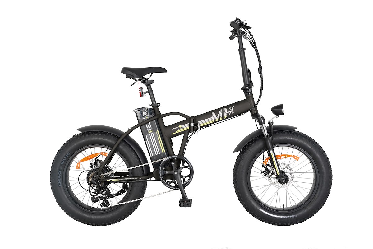 SMARTWAY M1XR4SCA E-Bike Fat Pieghevole Acciaio 36V 10Ah Autonomia 35km Anthracite