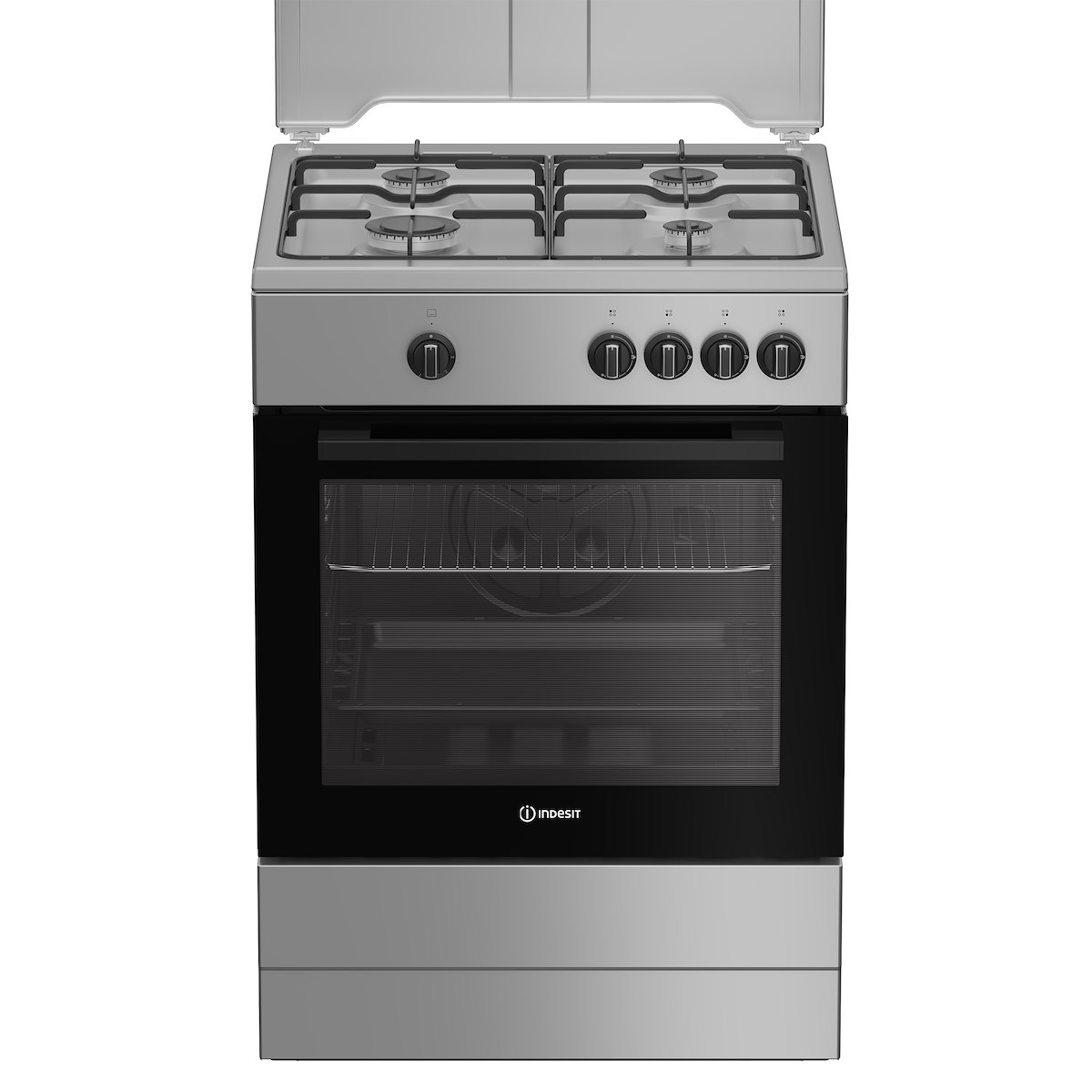 INDESIT I6GGKMS Cucina 60cm 4F Gas Forno Gas Valvola Sicurezza Silver