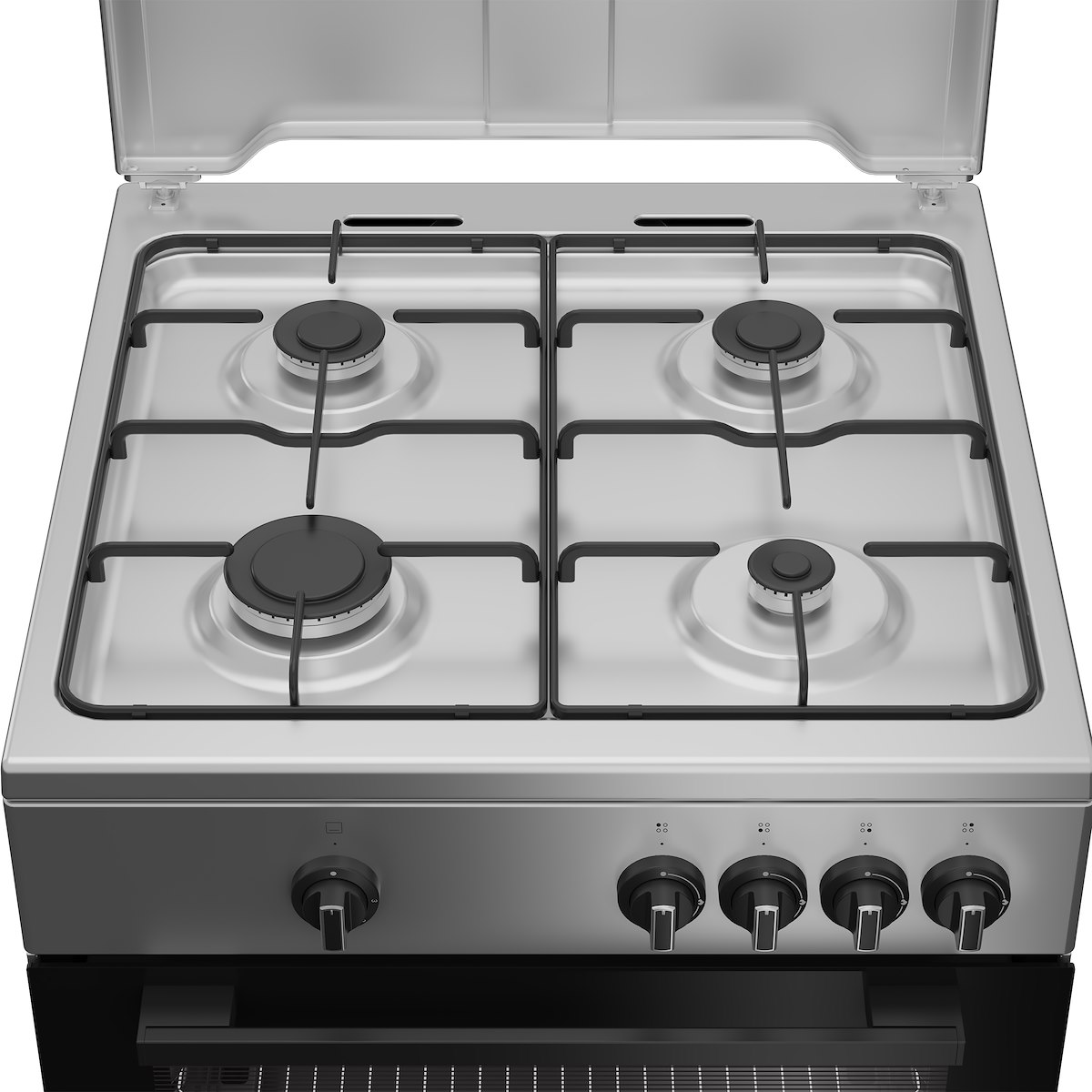 INDESIT I6GGKMS Cucina 60cm 4F Gas Forno Gas Valvola Sicurezza Silver - immagine 4