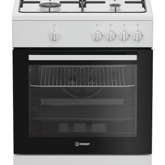 INDESIT I6GGKMW Cucina 60cm, 4 fuochi gas, forno gas, valvola sicurezza, bianco