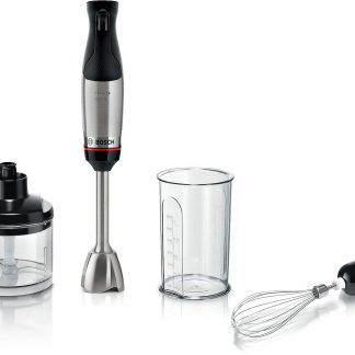 BOSCH MSM6M621 Frullatore Immersione 1000W Quattro Lame Pro Con Minitritatutto Inox