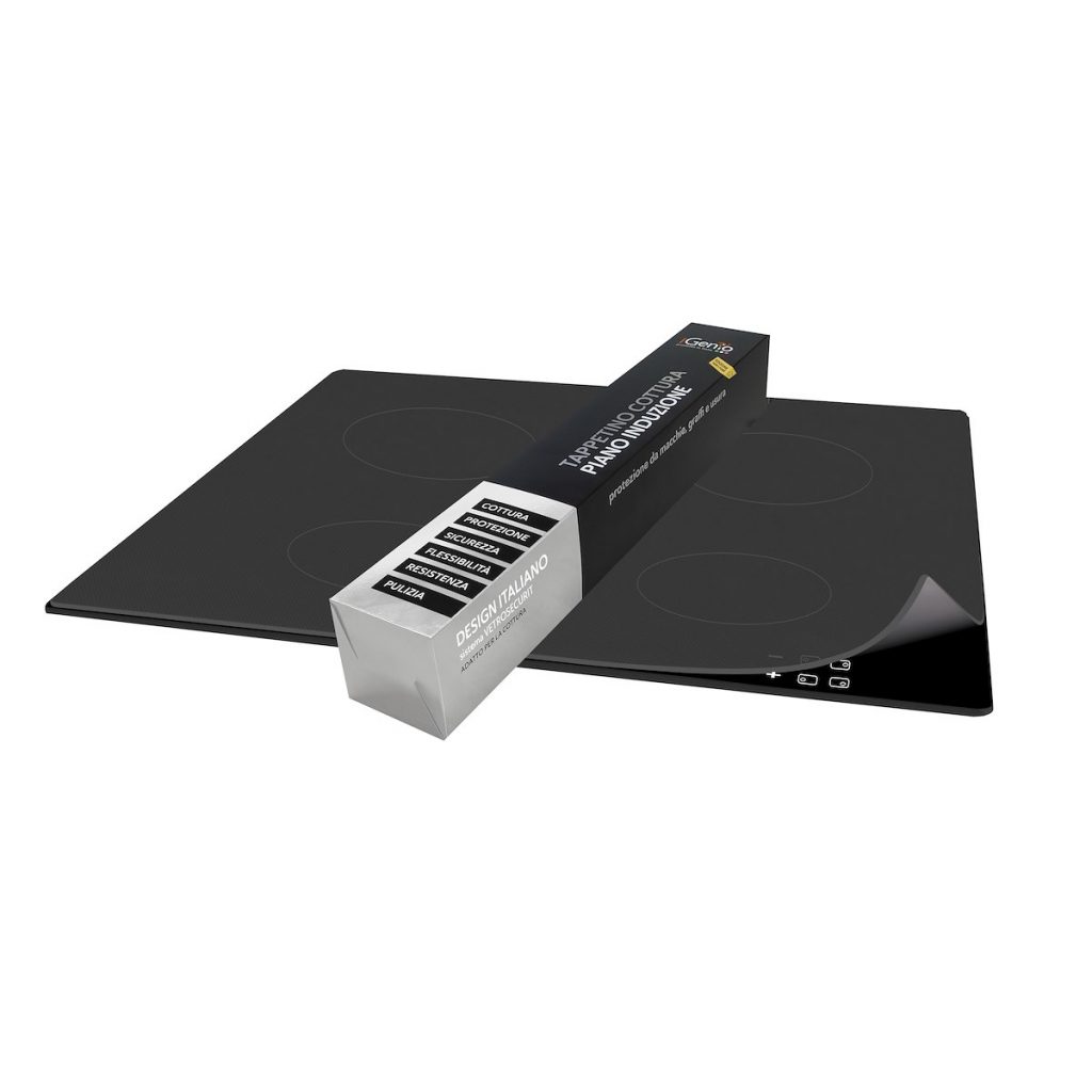 I-Genio 267 Tappetino Protezione Piani Cottura Induzione 60x52 Cm Nero Fume