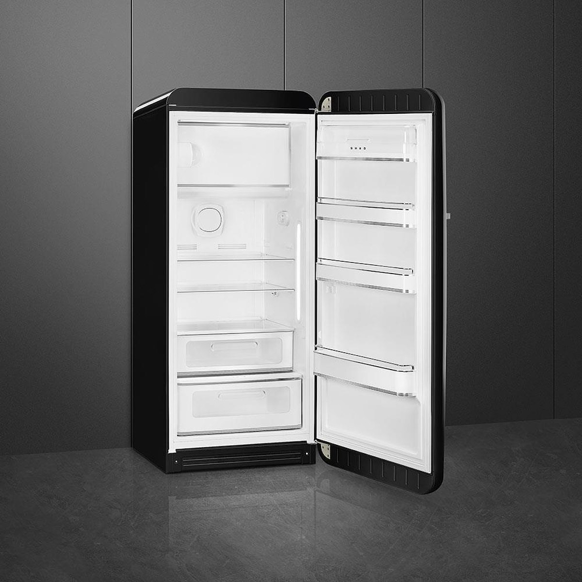 SMEG FAB28RBL6 Frigorifero Anni '50 Nero Ventilato Cerniera DX - immagine 2