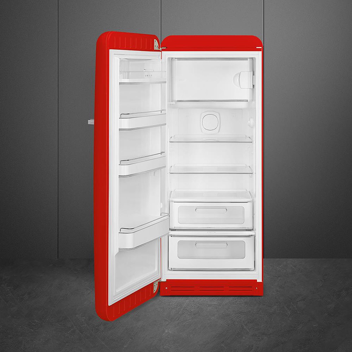 SMEG FAB28LRD6 Frigo 1P 270L Ventilato Cerniera SX Anni '50 Rosso - immagine 5
