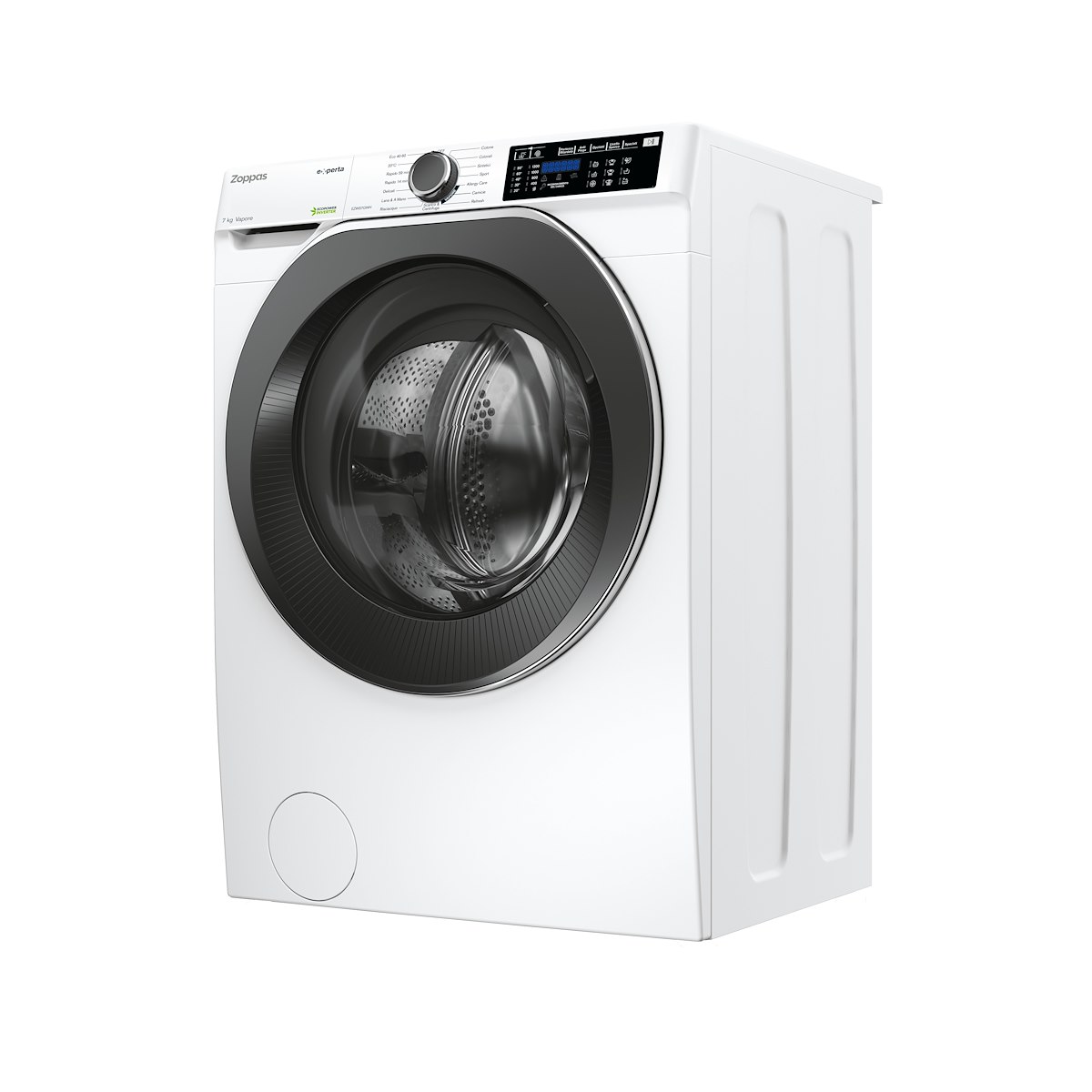 ZOPPAS EZWS7GWH Lavatrice Slim 7kg 1400giri Classe A-10% Inverter Vapore - immagine 2