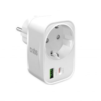 SBS TETRPLUG1USB1CPD20 Caricabatterie Rete Multipresa Schuko 20W USB-C/A