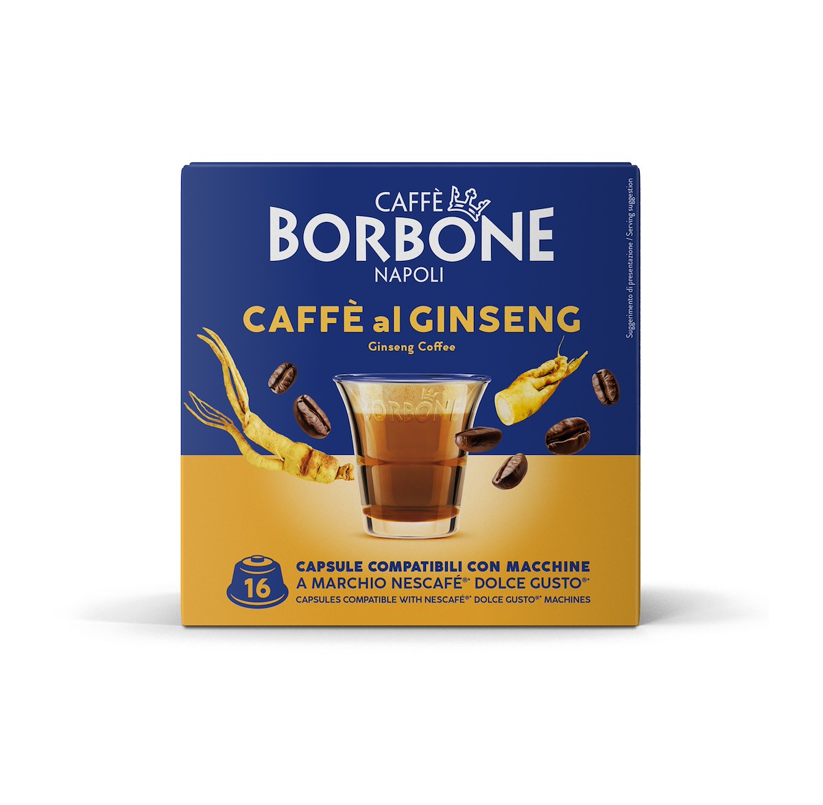 Caffe Borbone Caffe al Ginseng Confezione 16 Capsule Compatibile Dolce Gusto