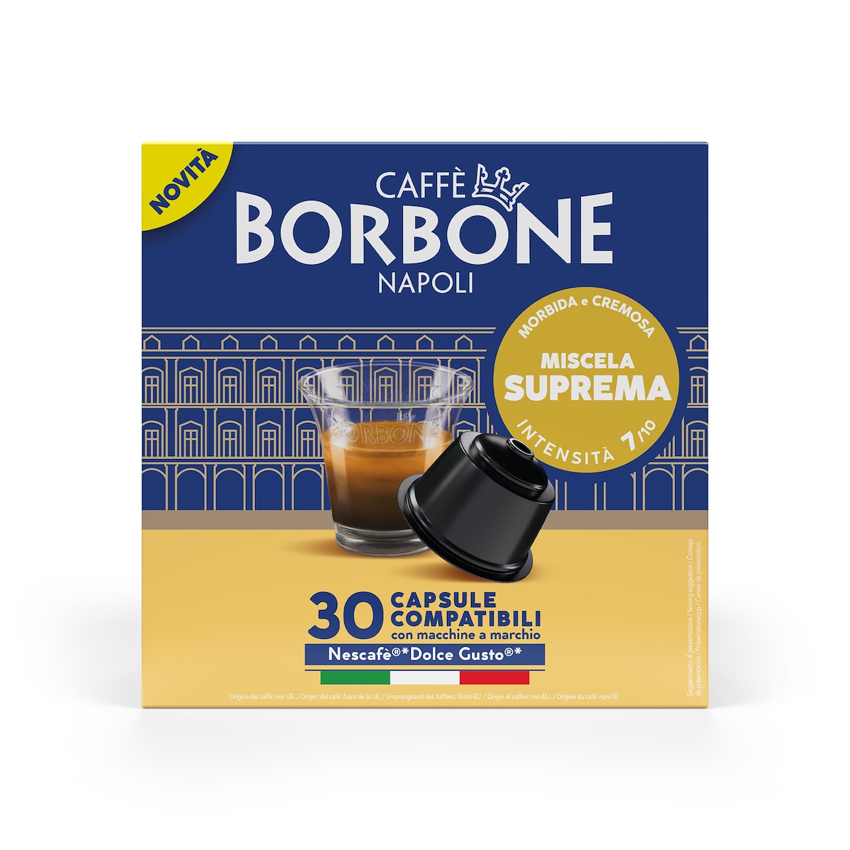 CAFFE BORBONE DGBOROSUPR3X30N Capsule Compatibili Dolce Gusto Suprema 30pz