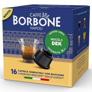 CAFFE BORBONE DGBDEKPALA4X16N Capsule Dek Dolce Gusto 16 pz