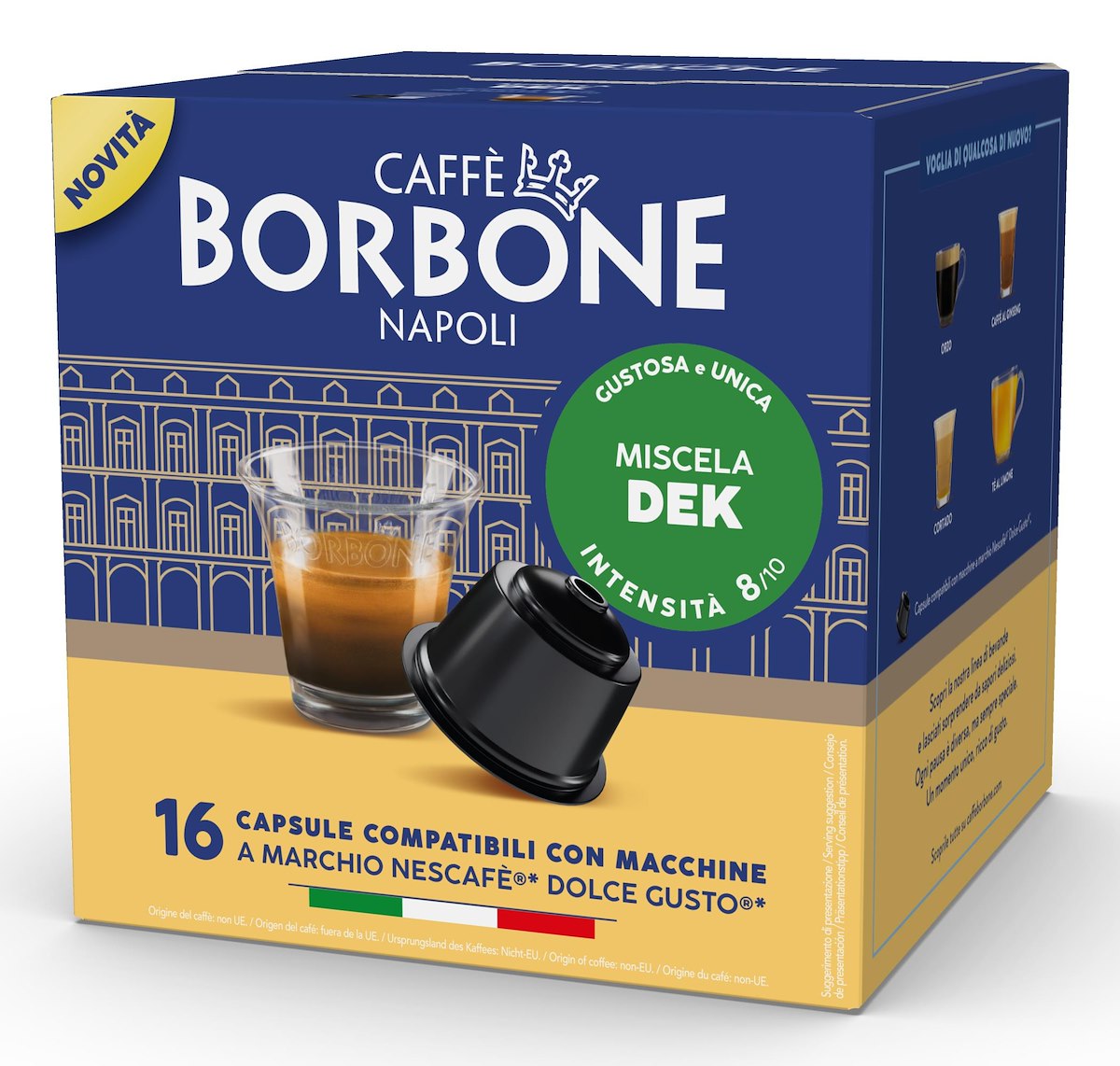 CAFFE BORBONE DGBDEKPALA4X16N Capsule Dek Dolce Gusto 16 pz