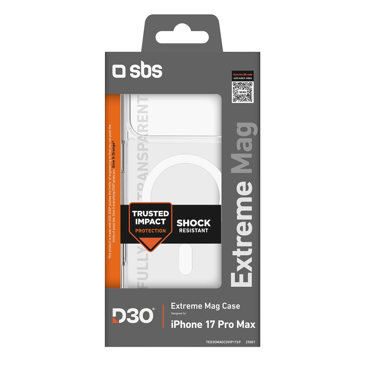 SBS TED3OMAGCOVIP1769 Cover D3O Extreme Mag Case iPhone 17 Pro Max - immagine 4