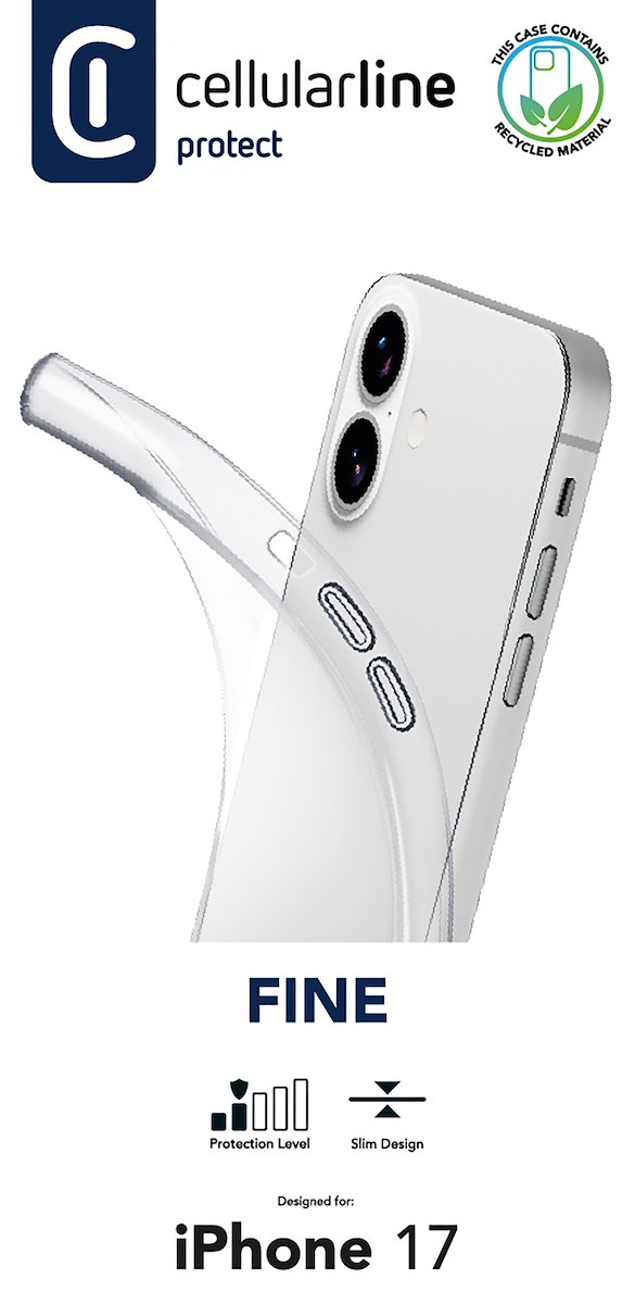 CELLULAR LINE FINECIPH17T - Custodia Fine in Gomma per iPhone 17 - immagine 2