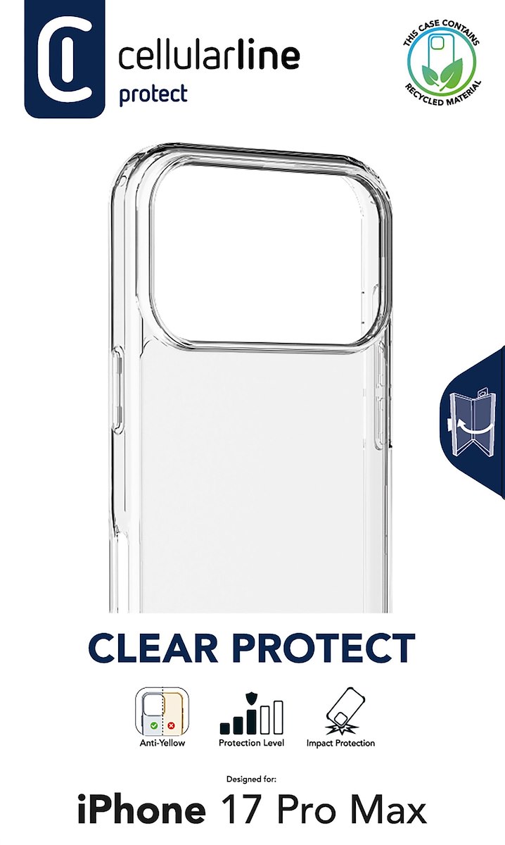 CELLULAR LINE CLEARDUOIPH17PRMT Custodia rigida iPhone 17 Pro Max - immagine 2