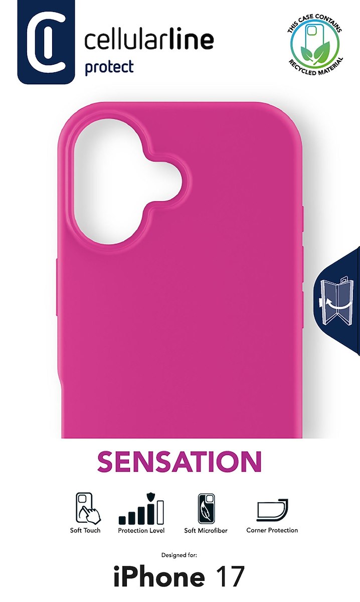 CELLULAR LINE SENSATIONIPH17P Custodia Sensation iPhone 17, Rosa - immagine 2