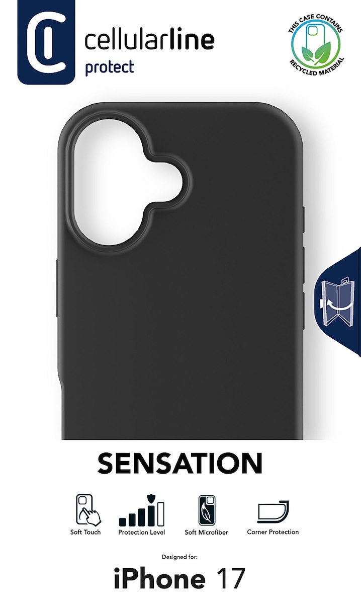 CELLULAR LINE SENSATIONIPH17K Custodia Sensation iPhone 17, nero - immagine 2