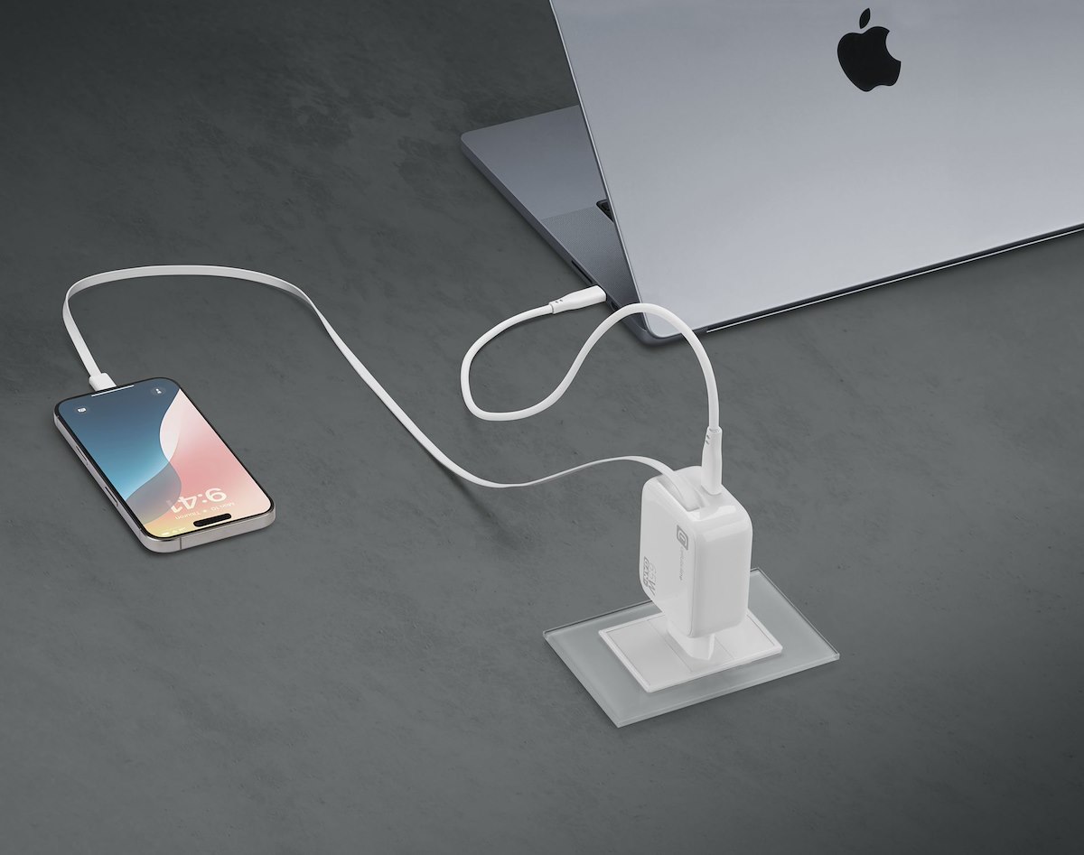 CELLULAR LINE ACHROLLUSBCGAN65WW Caricabatterie Rete USB-C Retrattile 65W GAN Bianco - immagine 5