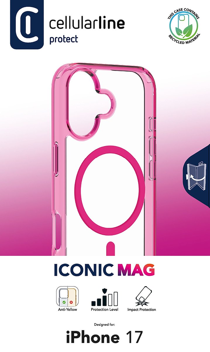 CELLULAR LINE ICONICMAGIPH17P Custodia Iconic Mag iPhone 17 Rosa - immagine 2