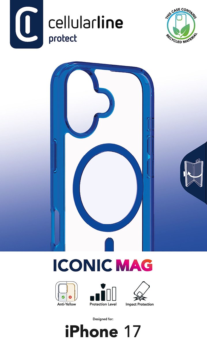 CELLULAR LINE ICONICMAGIPH17B Custodia Iconic Mag iPhone 17 Blu - immagine 2
