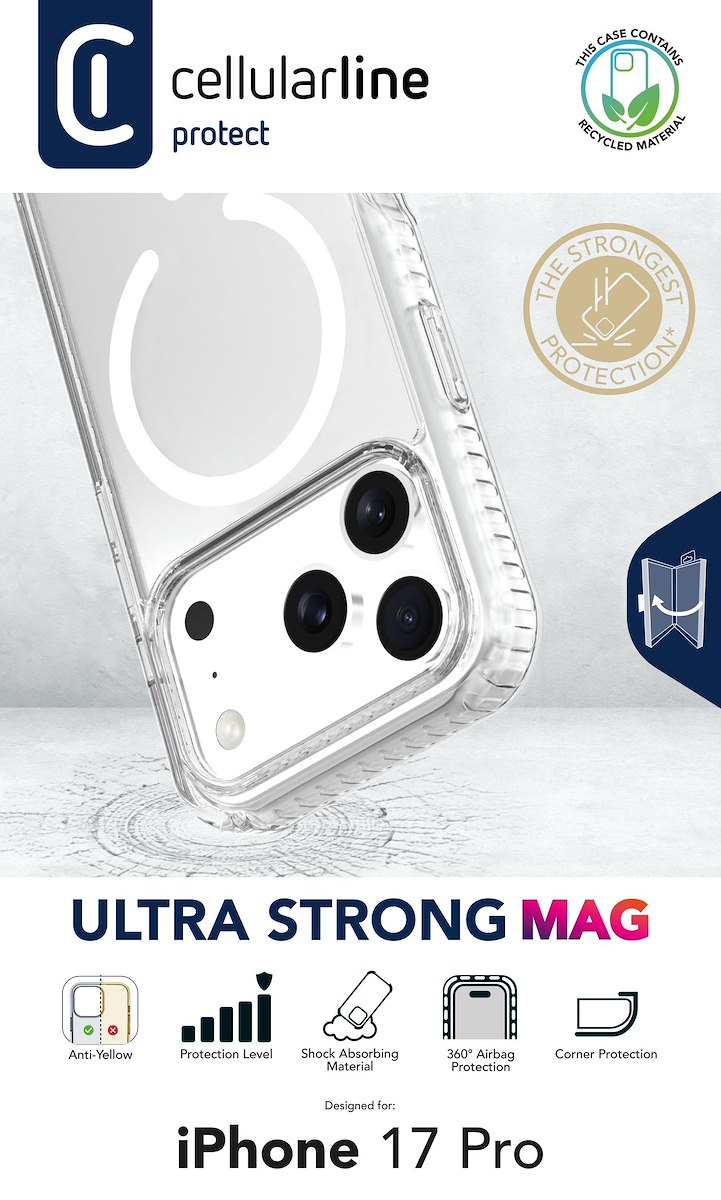CELLULAR LINE TETRAMAG2IPH17PROT Custodia Ultra Strong Mag per iPhone 17 Pro - immagine 2