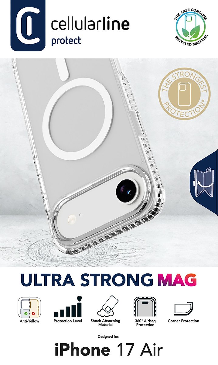 CELLULAR LINE TETRAMAG2IPH17MAXT Custodia Ultra Strong Mag iPhone 17 Air