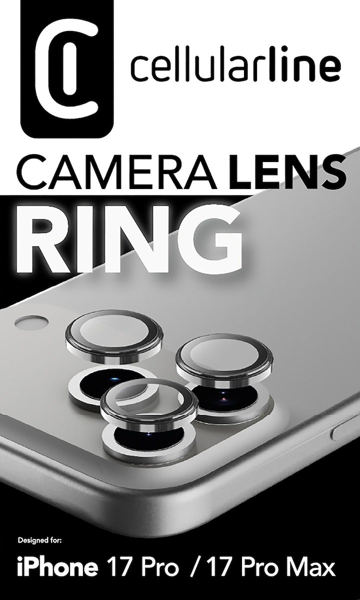 CELLULAR LINE CAMERARINGIPH17PRM Protezione Fotocamera iPhone 17 Pro/Pro Max - immagine 2