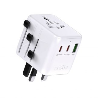 SBS TEADAPTUSB2CPD20UNI Adattatore Viaggio Universale 2USB-C+USB-A 2500W Cavi