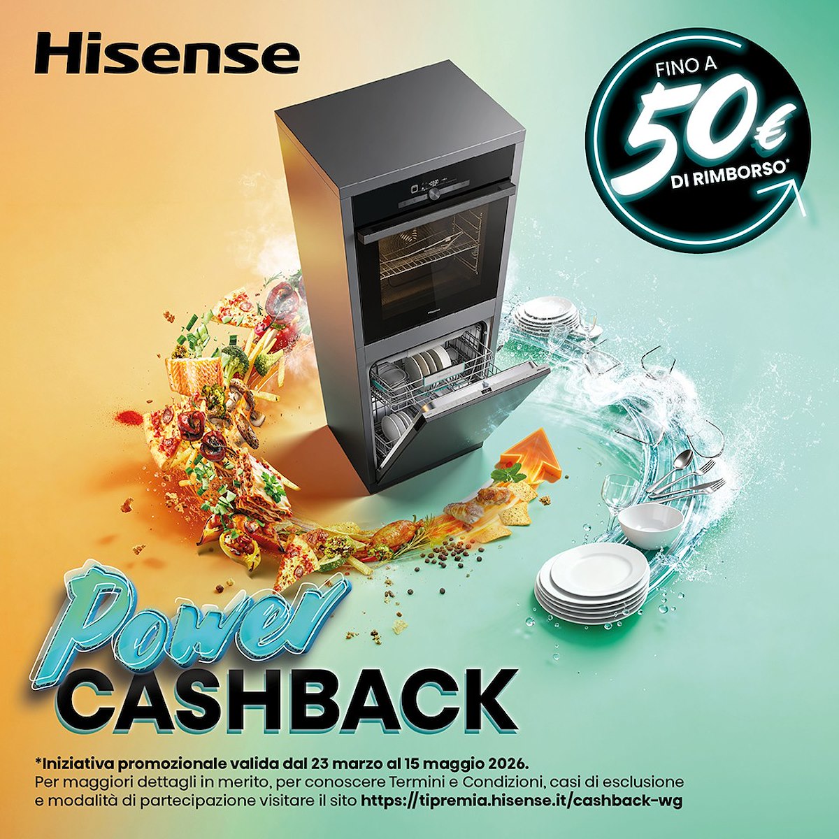 HISENSE HV16BEX1 Lavastoviglie Incasso 60cm 16 Coperti Classe B - immagine 5
