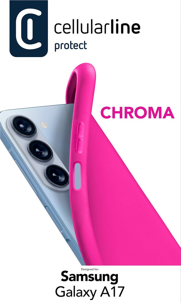 CELLULAR LINE CHROMAGALA17P Custodia Chroma Galaxy A17, gomma, rosa - immagine 2