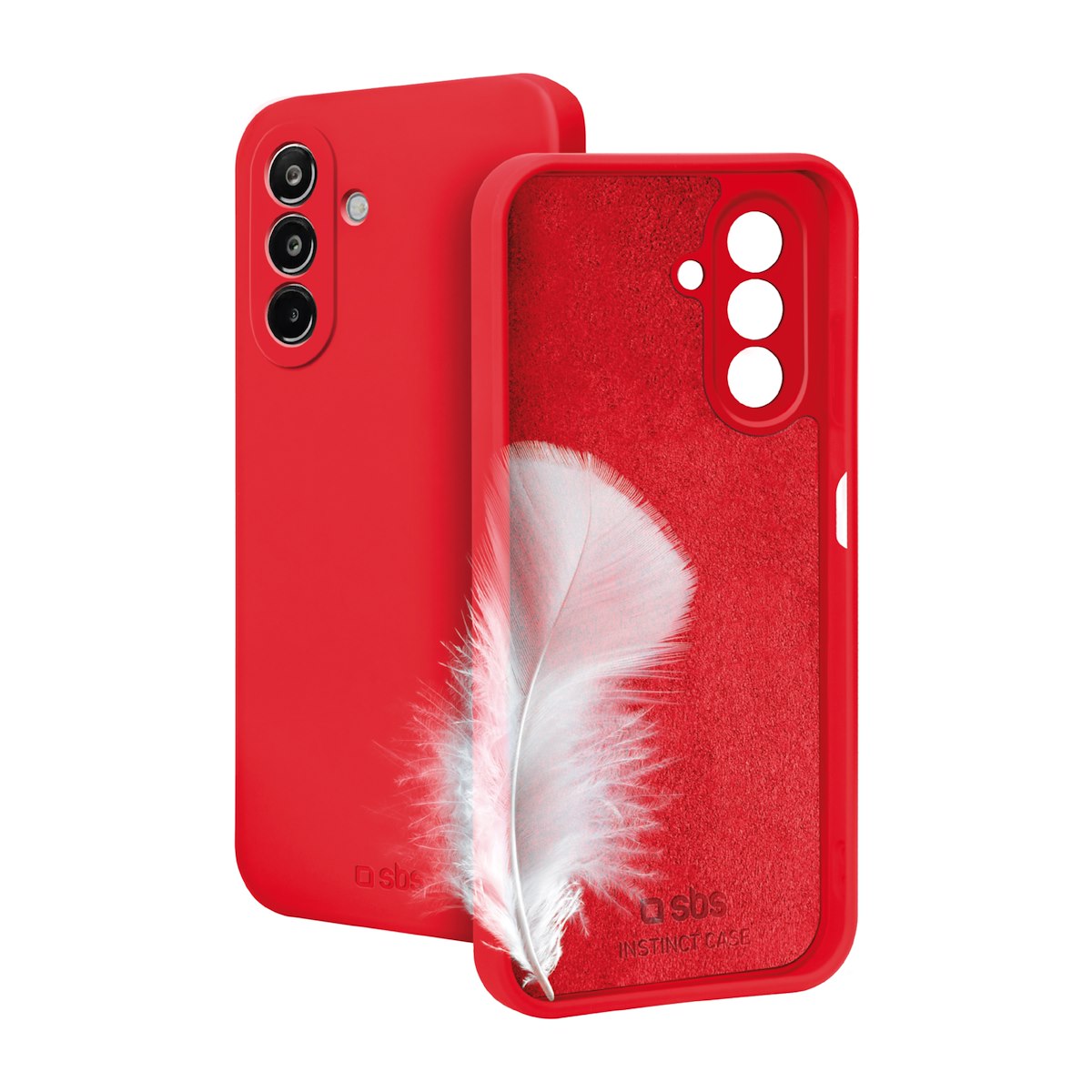 SBS TEINSTSAA17R Cover Instinct per Galaxy A17, rosso