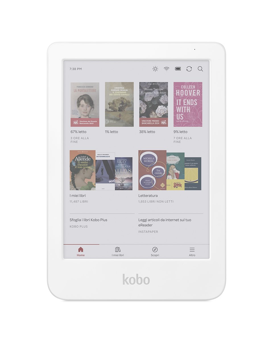 Kobo 6 Clara Colour White E-Reader 16 GB 6 Pollici Display a Colori