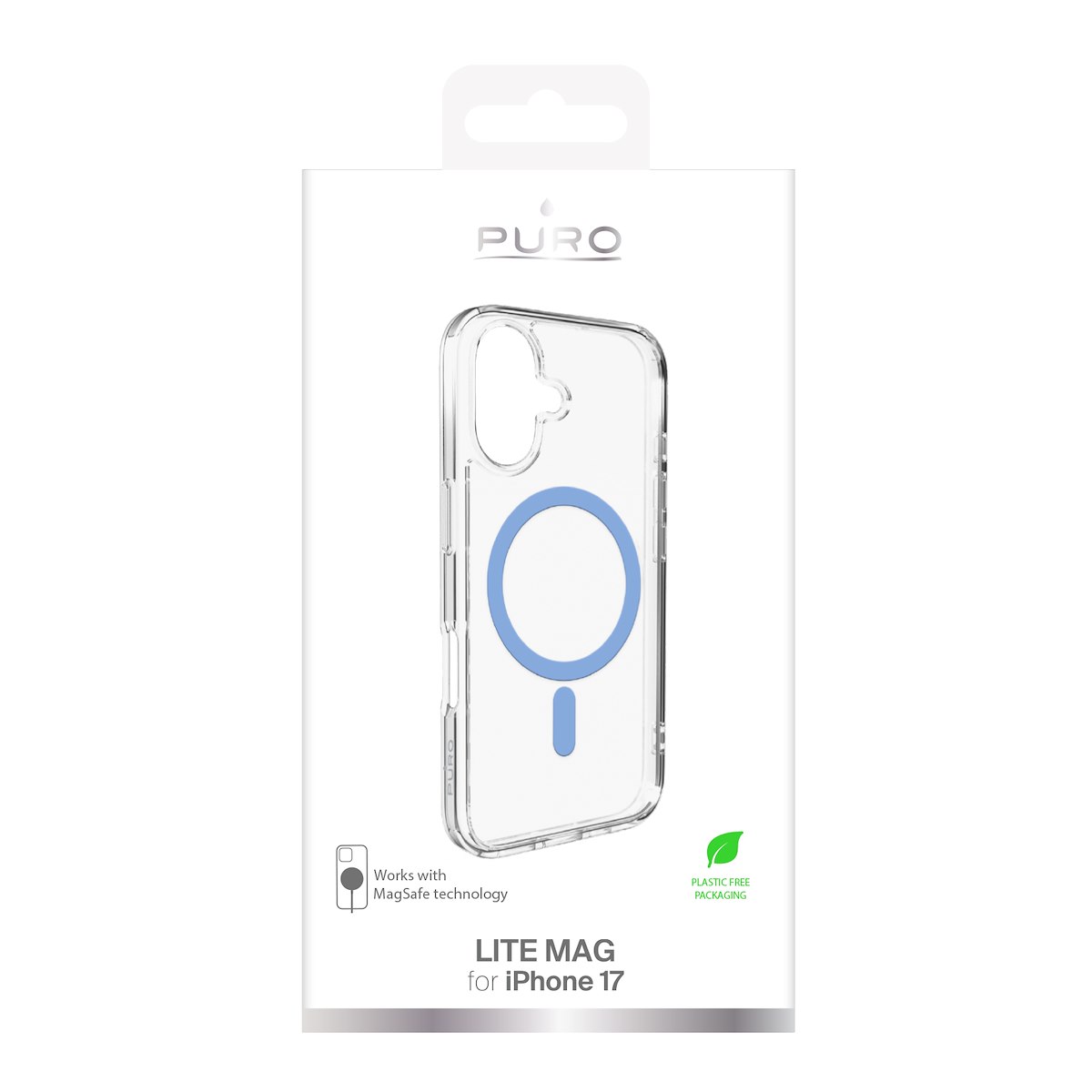 PURO PUIPC1763LITEMBLUE Cover Lite Mag per iPhone 17 Blue - immagine 3
