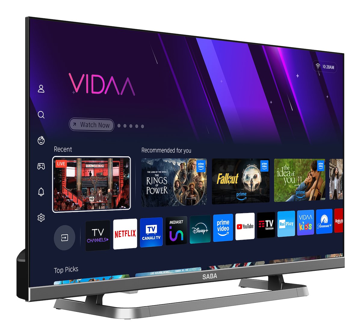 Saba SA24S89VDA Smart TV LED 24 Pollici HD Vidaa TV Tivusat DVBT2 S2 - immagine 3