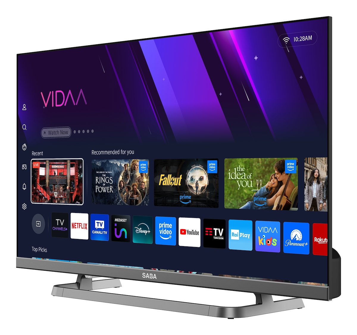 Saba SA24S89VDA Smart TV LED 24 Pollici HD Vidaa TV Tivusat DVBT2 S2 - immagine 4