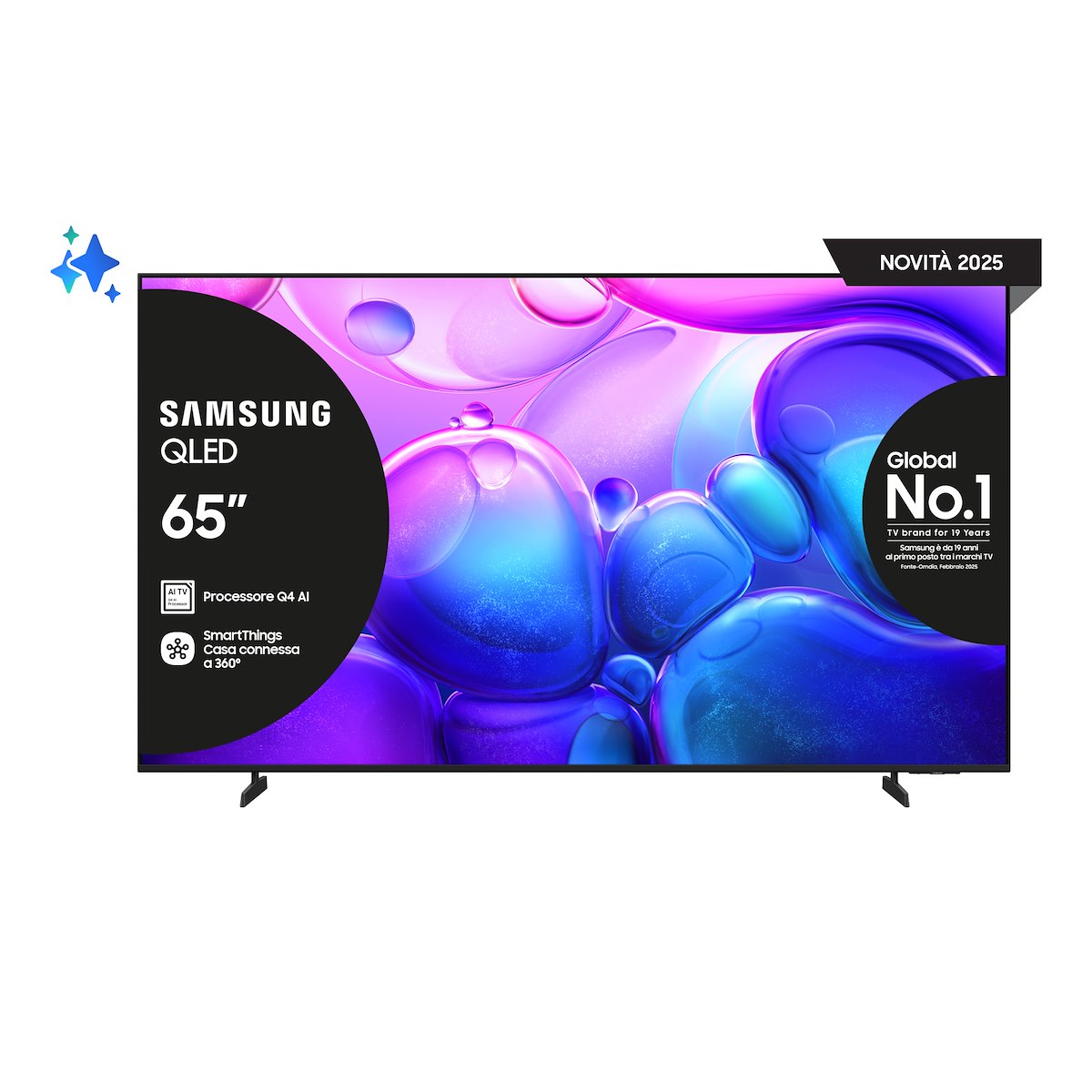 SAMSUNG QE65Q6FAAUXZT TV QLED 65 Pollici 4K UHD Smart Tizen DVB-T2-S2