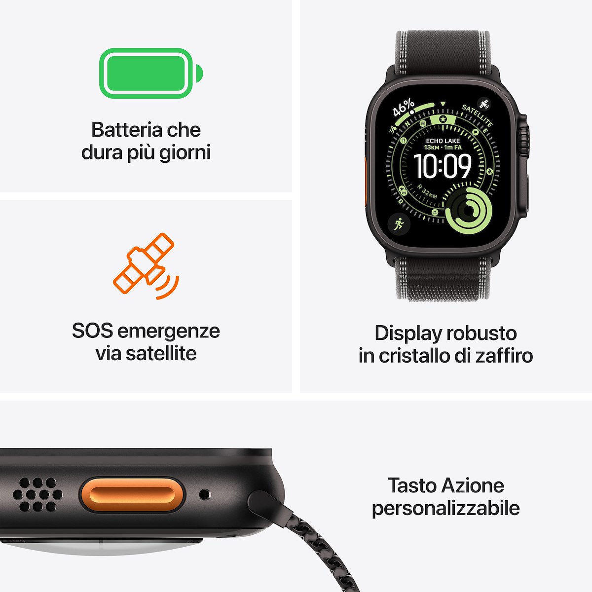APPLE MF0V4QLA Watch Ultra 3 GPS+Cell 49mm Titanio Nero M - immagine 3