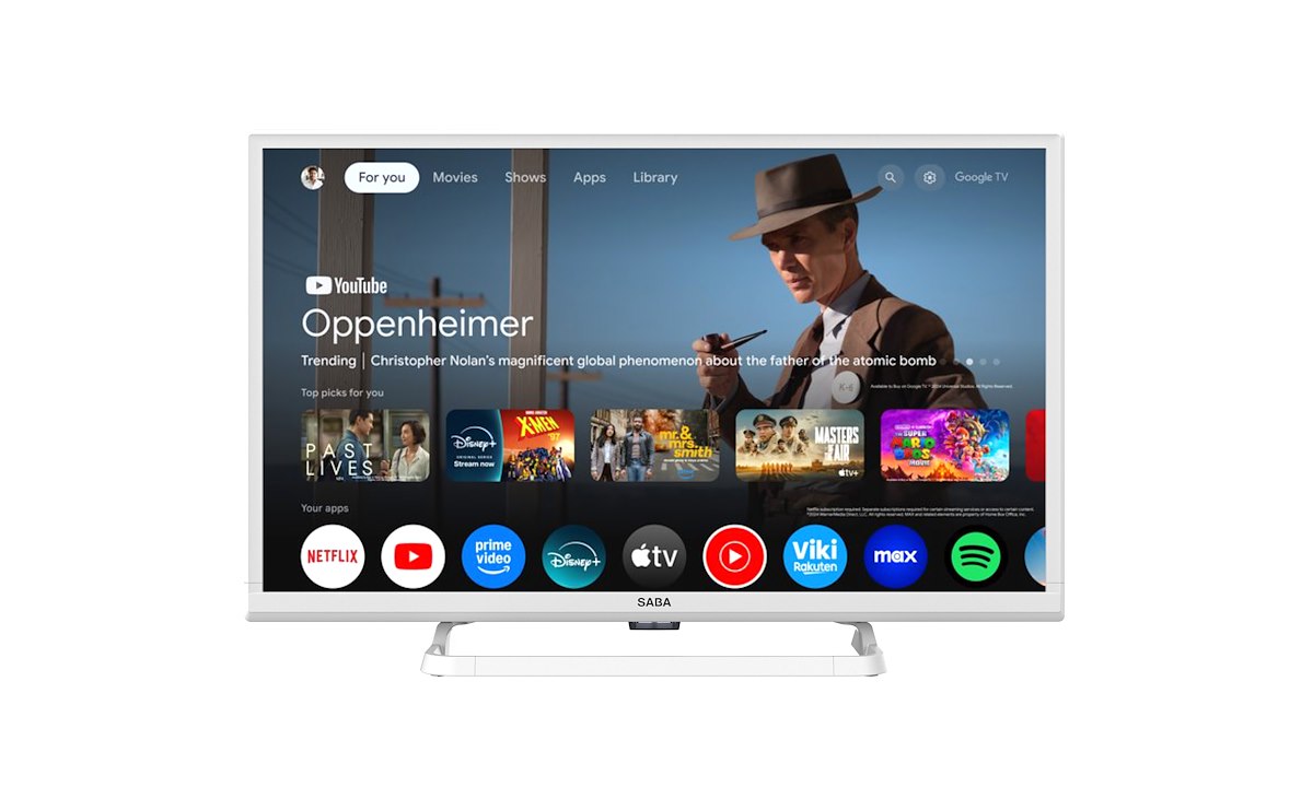 Saba SA24W78GTV White Smart TV LED 24 Pollici HD