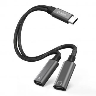 SBS TEADATYCHARGETYCK: Adattatore Type-C a 2 cavi Type-C