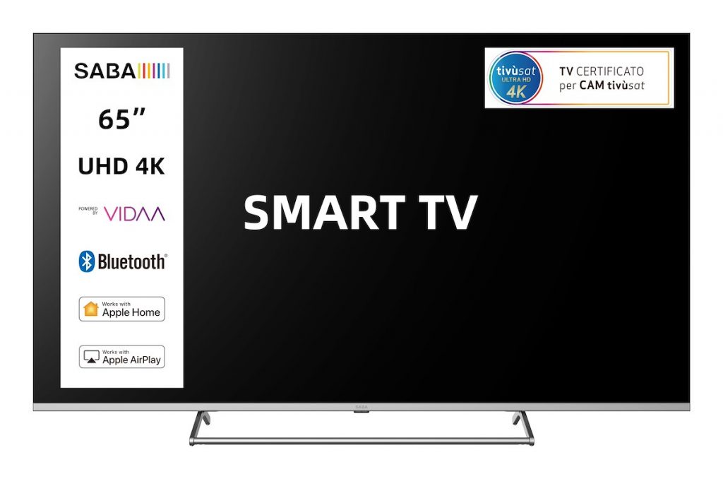 SABA SA65KN9VDA Smart TV LED 65" 4K UHD DVBT2-S2 VIDAA Tivùsat