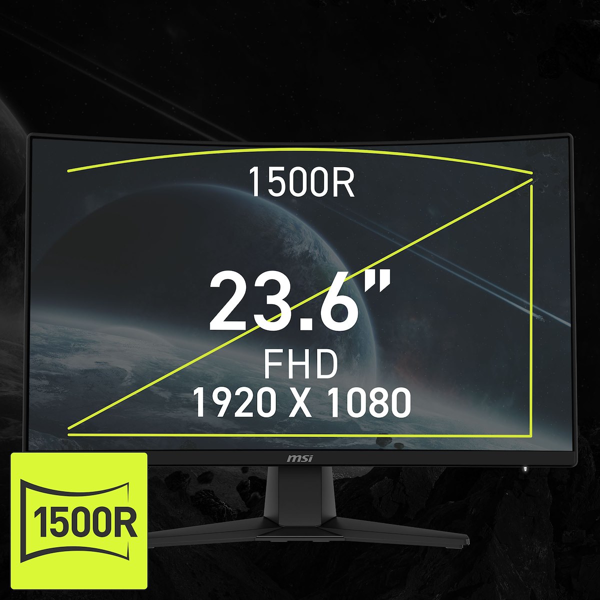 MSI MAG242C Monitor Curvo 23.6 Pollici FHD - immagine 2