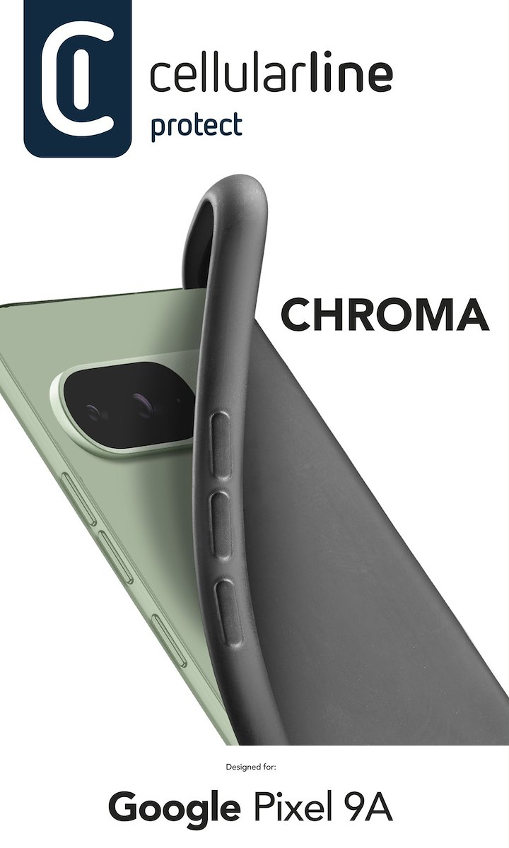 CELLULAR LINE CHROMAGOOPIX9AK Custodia Gomma Chroma Pixel 9A Nero - immagine 2