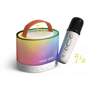 SBS MHSPKARASOLOW Speaker Karaoke Wireless 5W con Microfono Bianco