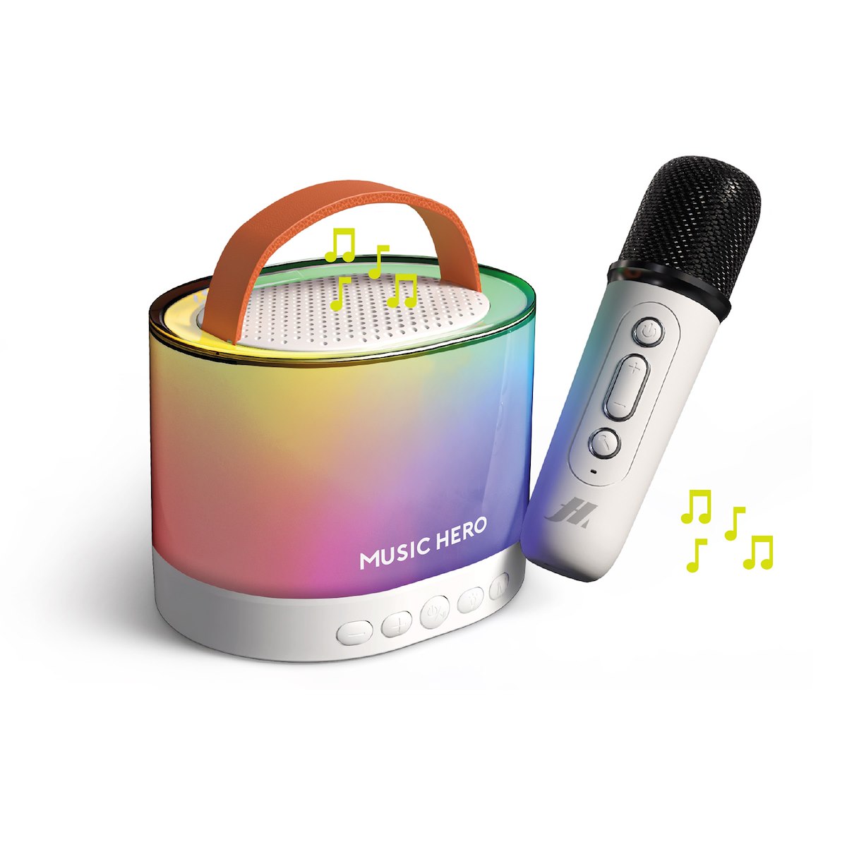 SBS MHSPKARASOLOW Speaker Karaoke Wireless 5W con Microfono Bianco