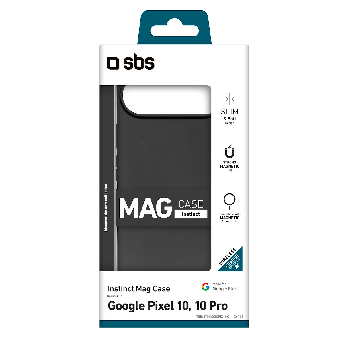 SBS TEINSTMAGGOPIX10K Cover Instinct Mag per Google Pixel 10/10 Pro, Nero - immagine 3