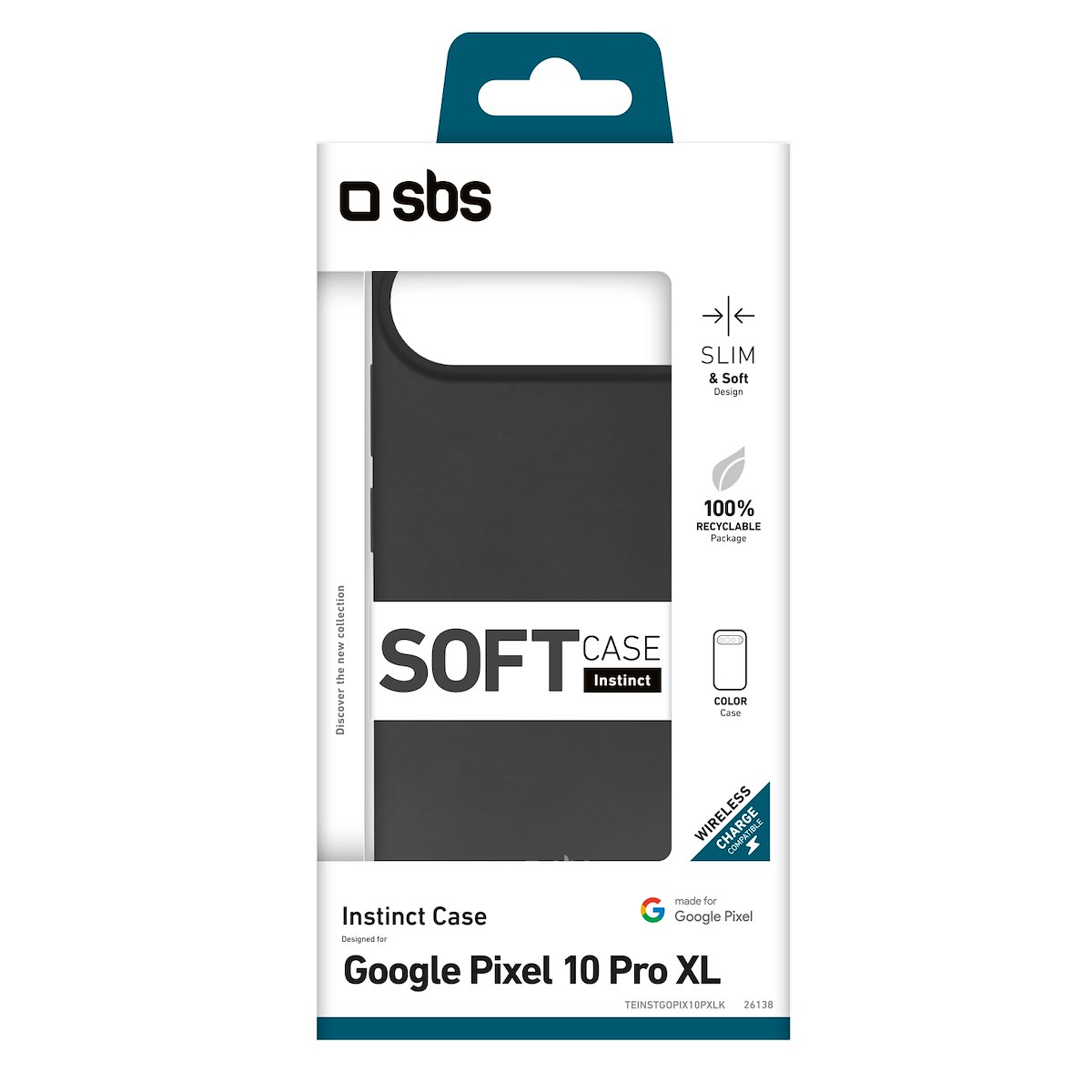 SBS TEINSTGOPIX10PXLK Cover Instinct per Google Pixel 10 Pro XL, Nero - immagine 2