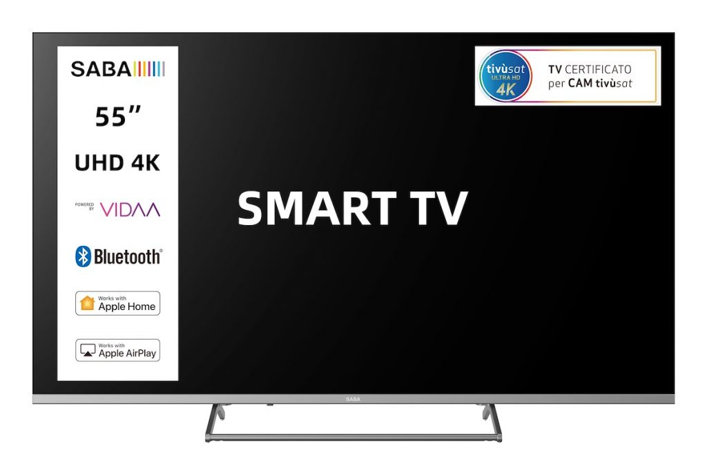 SABA SA55KM10VDA TV LED 55" 4K UHD Smart Vidaa DVBT2-S2