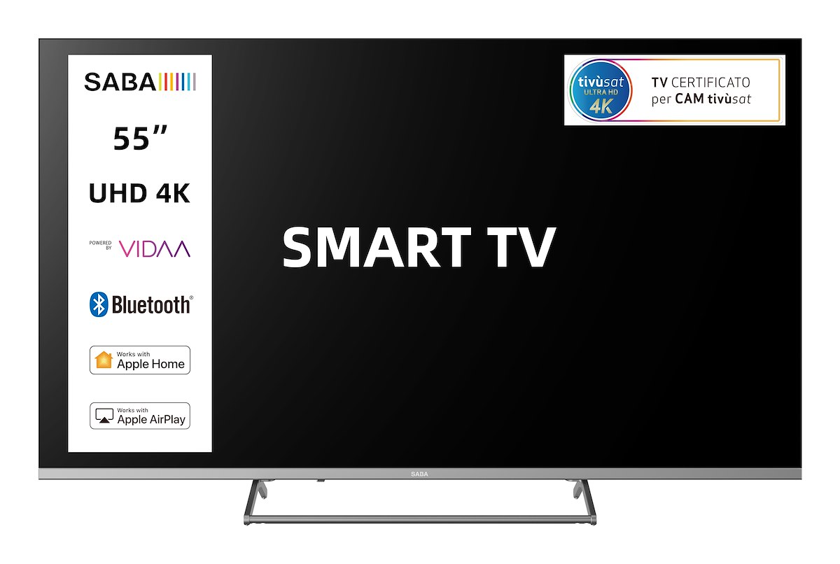SABA SA55KM10VDA TV LED 55" 4K UHD Smart Vidaa DVBT2-S2