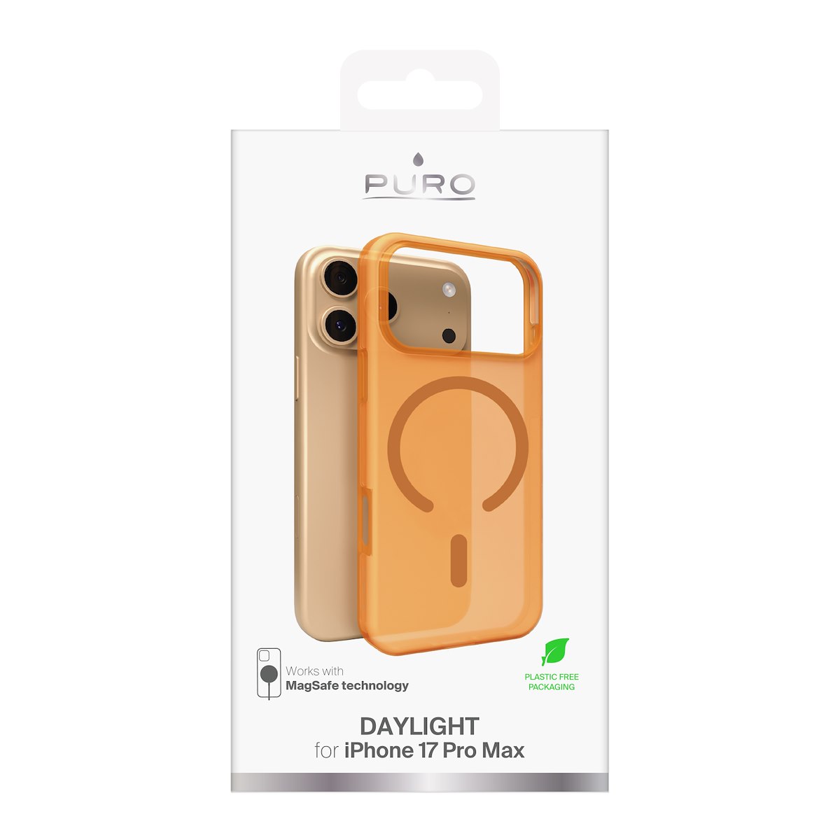 PURO PUIPC17P69DAYL2ORA Cover Daylight Magsafe iPhone 17 Pro Max Arancio - immagine 3